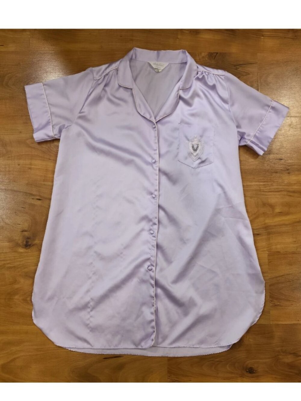 VTG JODIE ARDEN INTIMATES Women's Purple Blutton Night Shirt Size Medium